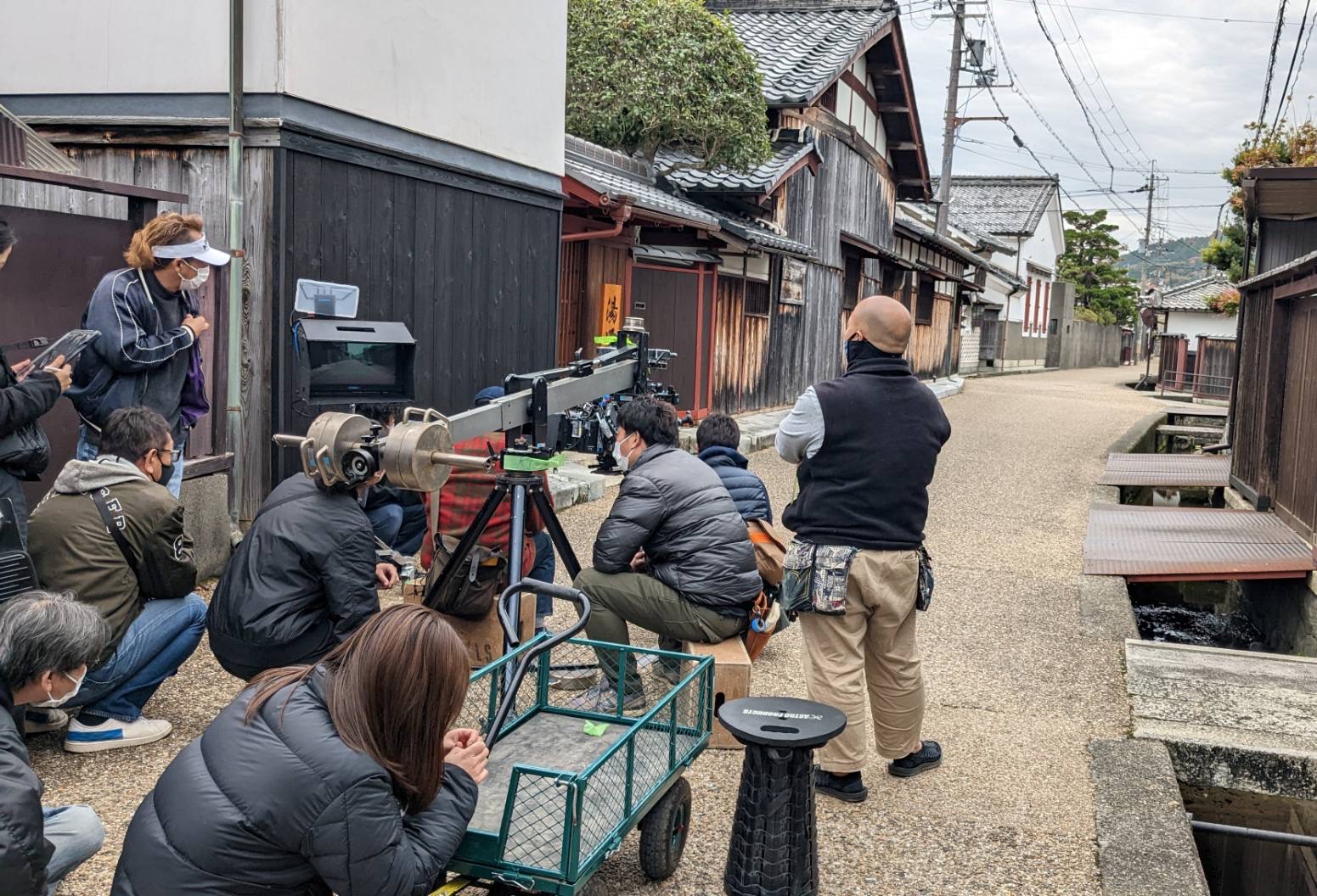【ドラマ撮影情報】スピンオフドラマ「湯道への道」の撮影が五個荘近江商人屋敷でありました。